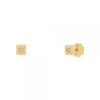 Pendientes Bebé Cuadrados Oro y Circonita 3mm