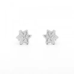 Pendientes Bebé Eguzkilore Oro Blanco y Diamante 5mm