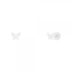 Pendientes Bebé Mariposa Oro Blanco 4mm