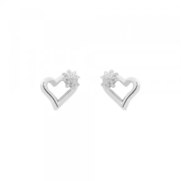 Pendientes Bihotza Plata 8mm
