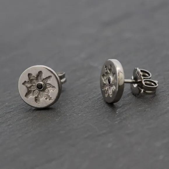 Pendientes Black Rutenio y Circonita Negra