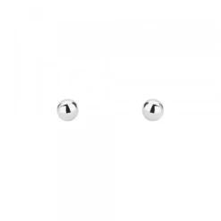 Pendientes Bola Oro Blanco 3mm