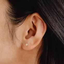 Pendientes Bola Oro 3mm