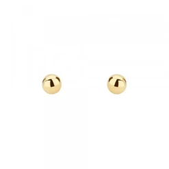 Pendientes Bola Oro 4mm