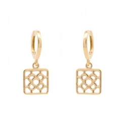 Pendientes Cripa Baldosa Bilbao Plata Dorada