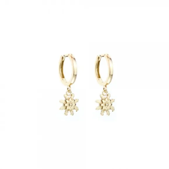 Pendientes Cripa Eguzkilore Plata Dorada 11mm