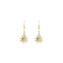 Pendientes Cripa Eguzkilore Plata Dorada 11mm