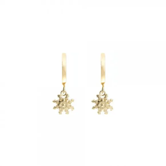 Pendientes Cripa Eguzkilore Plata Dorada 11mm