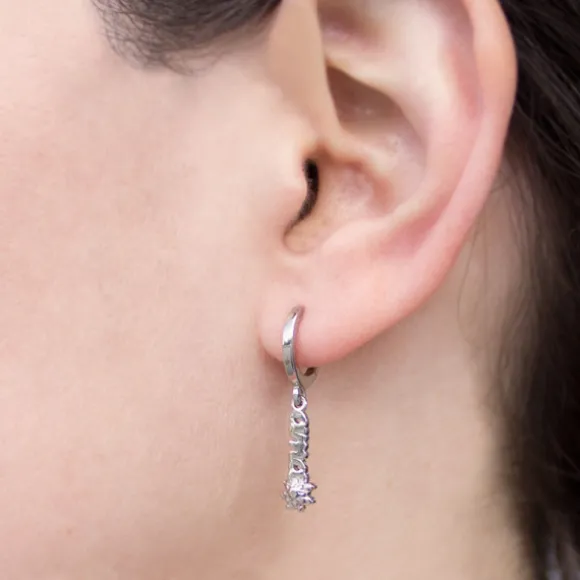 Pendientes Cripa Letras Ama Plata 11mm