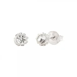 Pendientes Distira Plata y Cristal Blanco