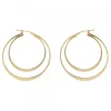 Pendientes Doble Aro Plata Dorada 40mm