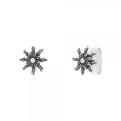 Pendientes Eguzkilore Plata Envejecida 11mm