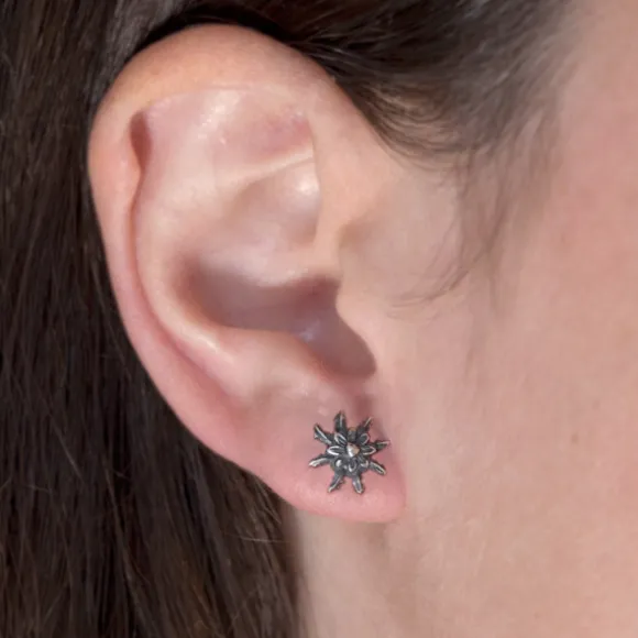 Pendientes Eguzkilore Plata Envejecida 11mm