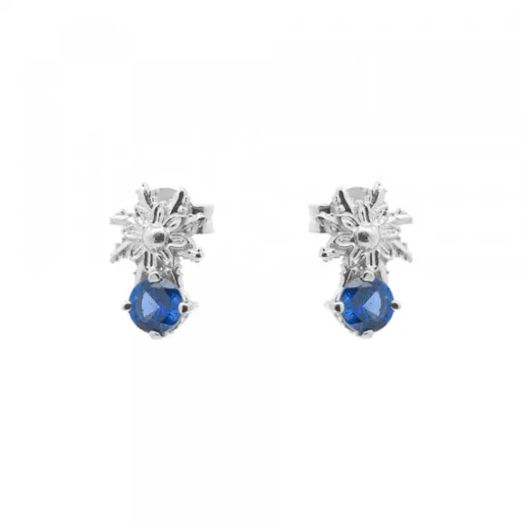 Pendientes Enea2 Oro Blanco y Zafiro