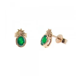 Pendientes Enea Oro y Esmeralda