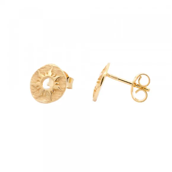 Pendientes Etruscos Mountain Plata Dorada