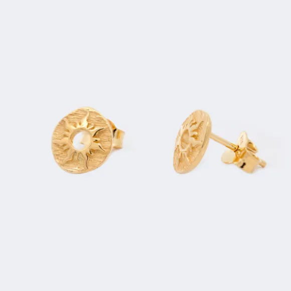 Pendientes Etruscos Mountain Plata Dorada