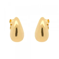 Pendientes Gota Plata Dorada 15mm