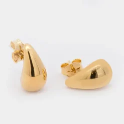 Pendientes Gota Plata Dorada 15mm