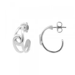 Pendientes Hariak Entrelazados Plata 20mm