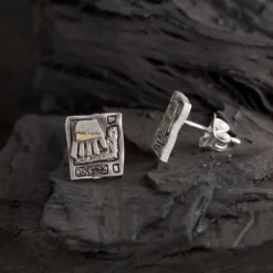 Pendientes Irulegi Plata y Lámina de Oro