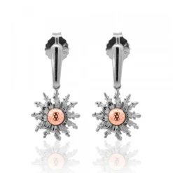 Pendientes Largos Eguzkilore Rutenio y Rosa