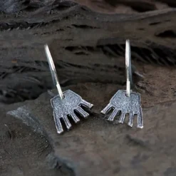 Pendientes Largos Mano de Irulegi de Rutenio