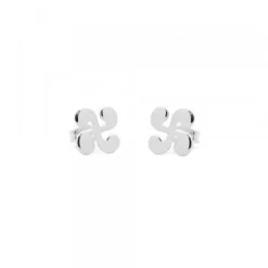 Pendientes Lauburu Oro Blanco 9mm