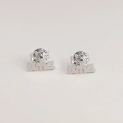 Pendientes Letras Ama Plata