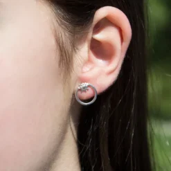 Pendientes Luna Llena Plata