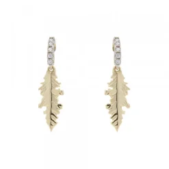 Pendientes Mari Plata Dorada y Circonitas Blancas