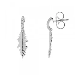 Pendientes Mari Plata y Circonitas Blancas