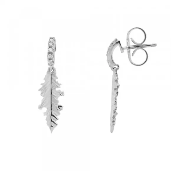 Pendientes Mari Plata y Circonitas Blancas