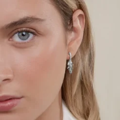 Pendientes Mari Plata y Circonitas Blancas