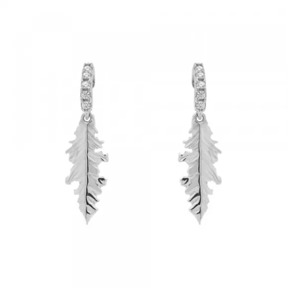 Pendientes Mari Plata y Circonitas Blancas