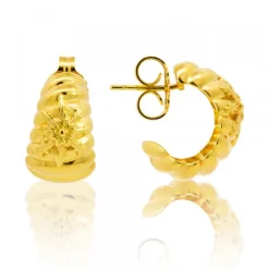 Pendientes Mask de Plata Dorada