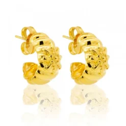 Pendientes Mask de Plata Dorada