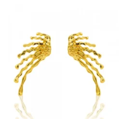 Pendientes Maxi Ur de Plata Dorada