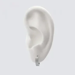 Pendientes Mini Aro Acero Acabado Mate 13mm