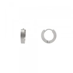 Pendientes Mini Aro Acero Acabado Mate 13mm