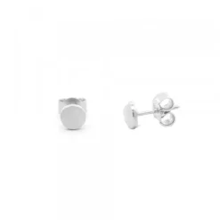 Pendientes Mini Botón Plata