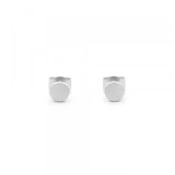 Pendientes Mini Botón Plata