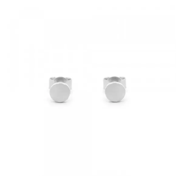 Pendientes Mini Botón Plata