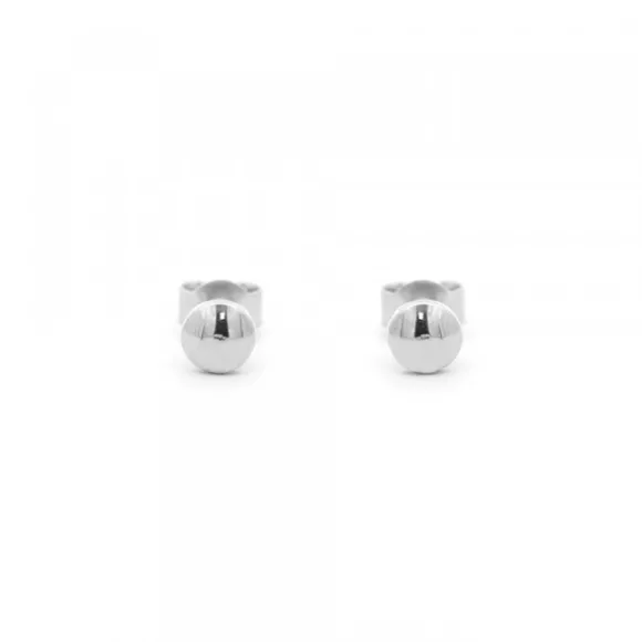 Pendientes Mini Botón Plata