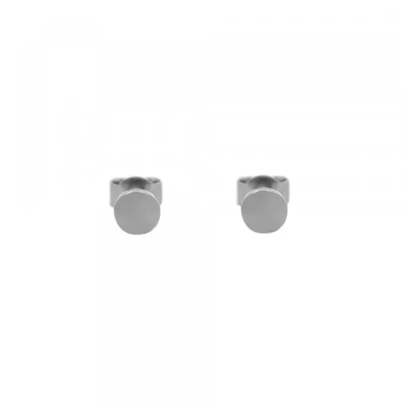 Pendientes Mini Botón Rutenio