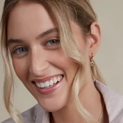 Pendientes Mountain Aro Plata Dorada Multicolor