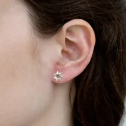 Pendientes Mountain de Plata