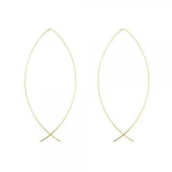 Pendientes Pez de Plata Dorada 70mm