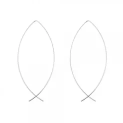 Pendientes Pez de Plata 60mm