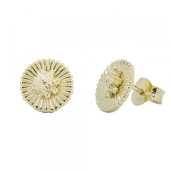 Pendientes Radial Plata Dorada